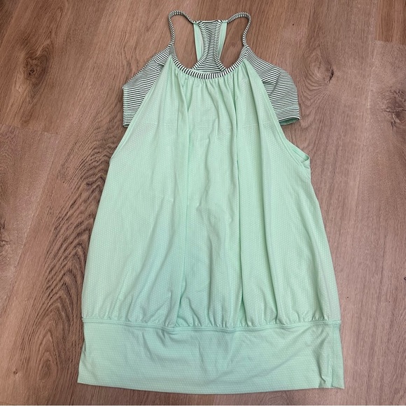 Lululemon No Limits Tank Fresh Teal / Mini Hyper Stripe Fresh Teal - Picture 2 of 11